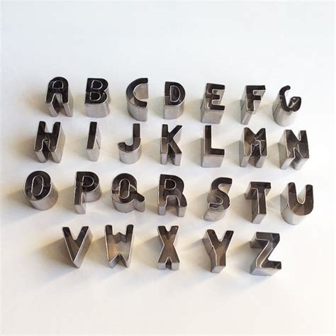 26 pc set (3 inch) alphabet cookie cutters constructed of tin plate steel. Alphabet Cookie Cutter Set Letters Cookie Cutter Metal ...