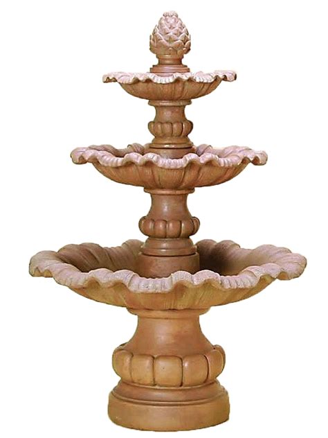 Garda Three Tier Cast Stone Outdoor Garden Fountain | Water fountains outdoor, Fountain, Garden ...