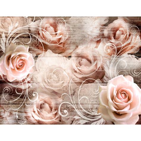 Romantisch kirsche baum tapete blumenmuster foto heim wand hintergrund deko neu. Fototapete Vintage Blumen Rosen Tapete Wandbilder XXL ...