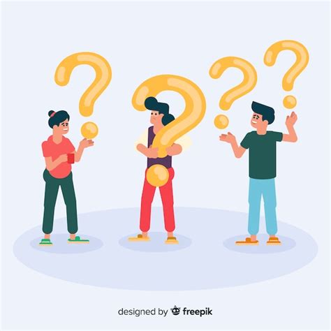 Free Vector Flat People Holding Question Marks