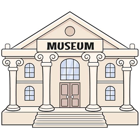 How To Draw A Museum Really Easy Drawing Tutorial