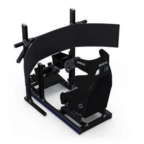 Triple Monitor Stand 75 100 Treq Sim Racing Equipment