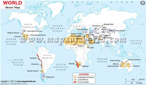 Deserts Of The World Map
