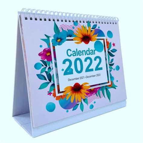 Shop Generic Desk Calendar 2021 2022 Standing Flip Desktop Calendar