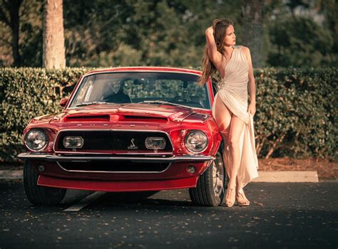 Red Hot Mustang Girl Mustang Muscle Cars Mustang