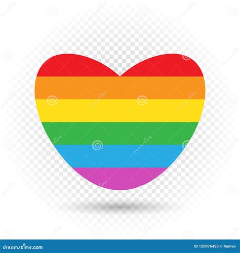 lgbt rainbow heart symbol stock vector illustration of homosexuality 120976480