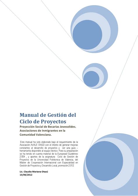 Manual De Gestión Del Proyecto By Mariana Otazú Issuu