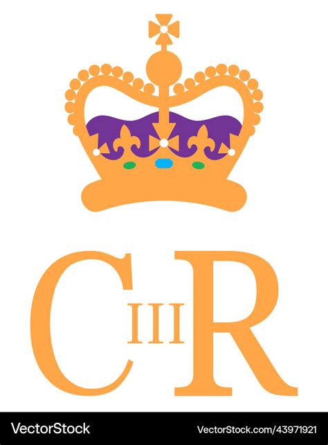 royal cypher of king charles iii royalty free vector image