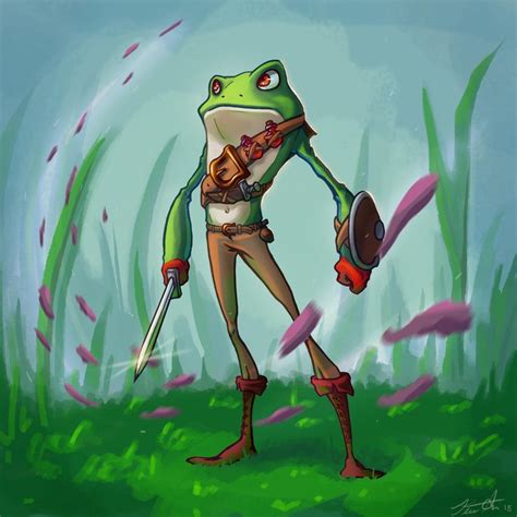 Oc Drew A Frog Knight Candc Appreciated Characterdrawing