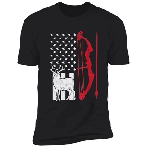American Deer Flag Bow Hunting T Shirt