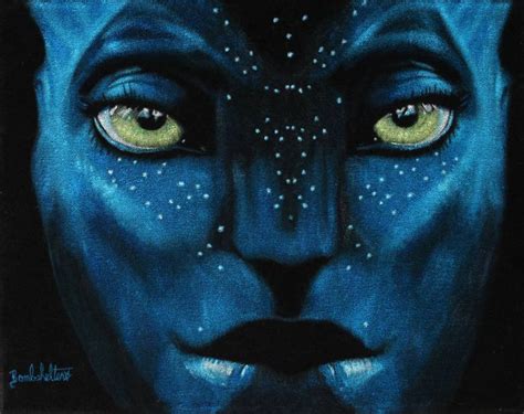 Avatar Neytiri Black Velvet Painting Painting By Diane Shilkitus