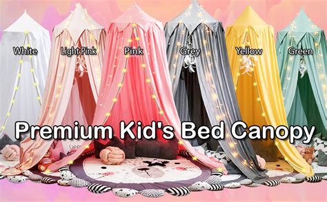 Hommi Lovvi Princess Bed Canopy For Girls Dreamy Tassels