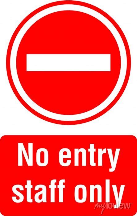Safety Signs Traffic Control Laminated A No Entry Staff Only Warning