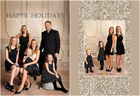 Formal Christmas Pictures Of 4 Daughters With Mom And Dadstudio B