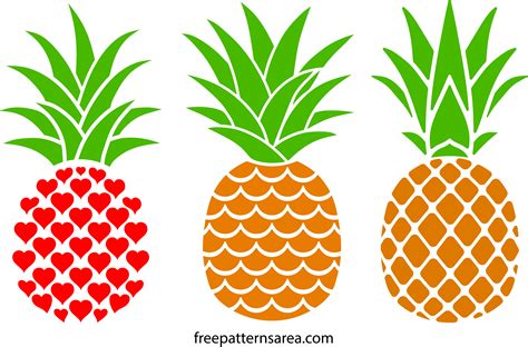 Printable Free Pineapple Silhouette Vectors Freepatternsarea