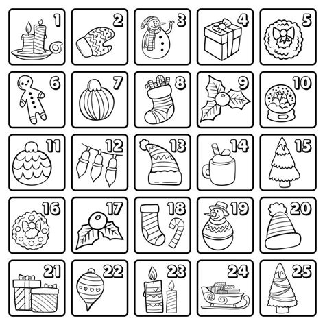 The Numbers And Symbols For Christmas Coloring Pages
