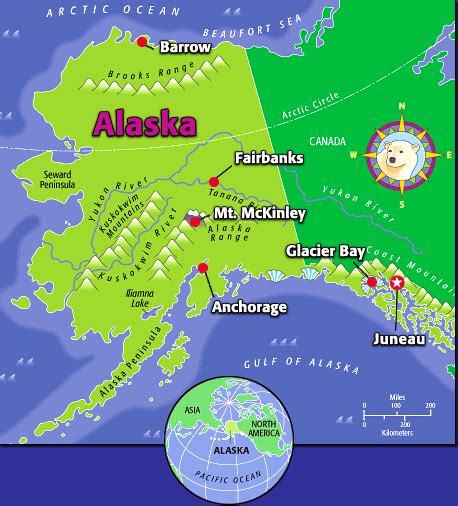 Map Of Alaska For Kids Cities And Towns Map