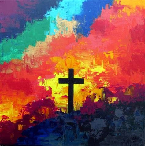 Abstract Cross Print 20x20 Inches By Ejdelight On Etsy Prophetic Art