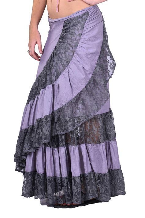 Long Gypsy Boho Skirt Hippy Lace Wraparound Skirt Altshop Uk