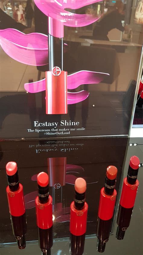 Giorgio Armani Ecstasy Shine Lipstick Review New Lipstick On