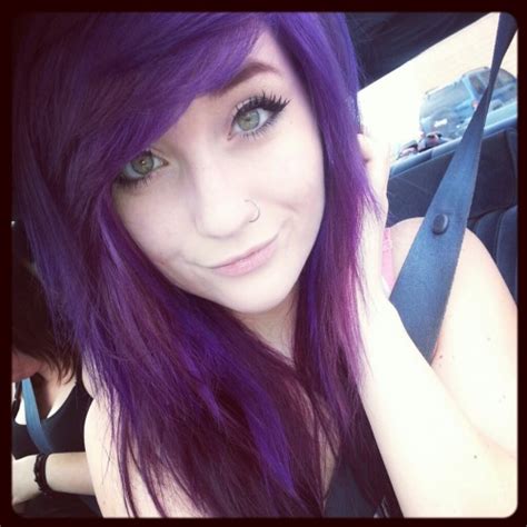 Me Beauty Makeup Purple Hair Rockabilly Violet Green Eyes
