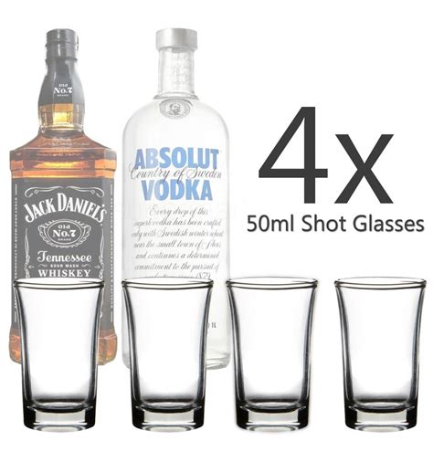 4 X Whiskey Shot Glasses [938202] Easyt Products