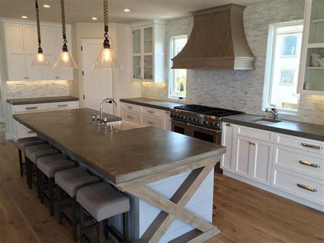 How to make a kitchen island with a concrete waterfall countertop. Photo Gallery - Concrete Countertops - Encino, CA - The ...