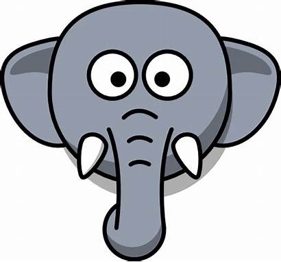 Elephant Head Clip Clipart Vector Clker Domain