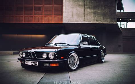 Download Wallpapers Bmw E28 4k Stance Black E28 German Cars Tuning