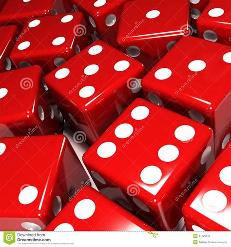 3d Red Dice Close Up Stock Illustration Illustration Of Percent 41826512