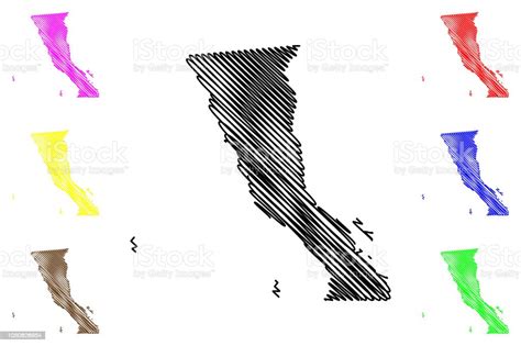 Baja California Karte Vektor Stock Vektor Art Und Mehr Bilder Von