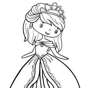 Coloriage princesse  Coloriage princesse en ligne, gratuit, a imprimer