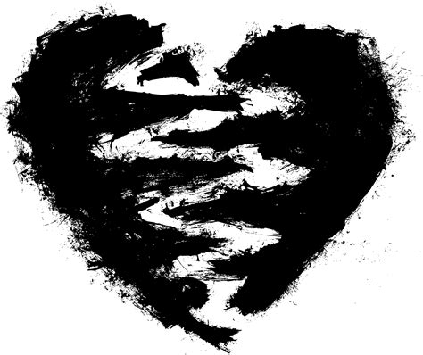 Download Black Heart Free Png Image Black Broken Heart Png Png Image