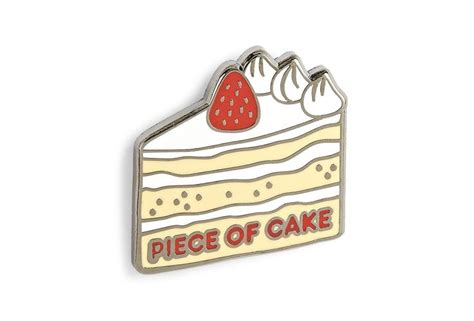 Piece Of Cake Pin With Images Cute Pins Pin And Patches Enamel
