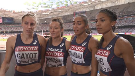 Wch 2015 Beijing Team France 4x400m Relay Women Heat 2 Youtube