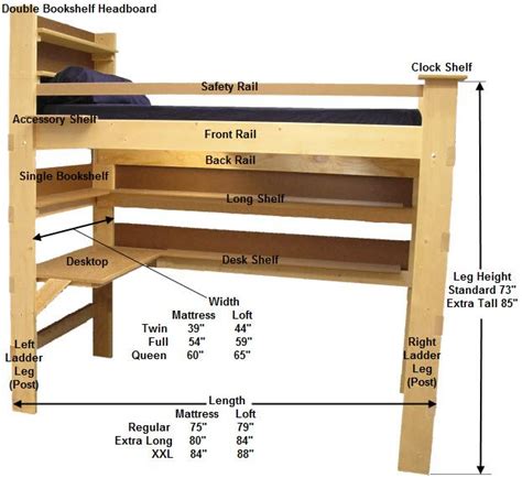 Diy Loft Bed With Different Options Loft Bed Plans Diy Loft Bed
