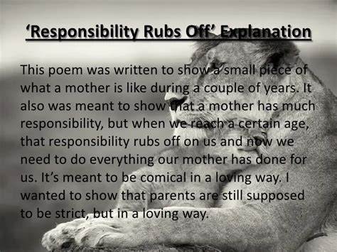Responsibility Poems