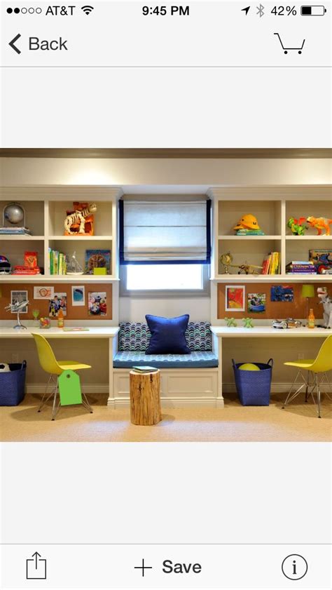 Shop target for kids' beds you will love at great low prices. Double desk set up | Kids study spaces, Study room design ...