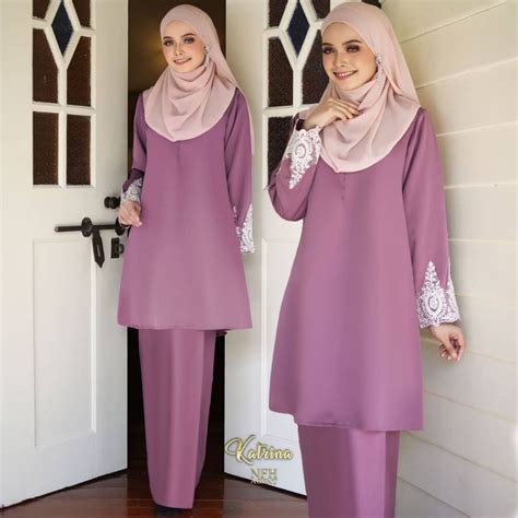 Shop baju kurung moden collection online @ zalora malaysia & brunei. BAJU KURUNG MODEN RAYA 2019 TERKINI SEDONDON KATRINA DUSTY ...
