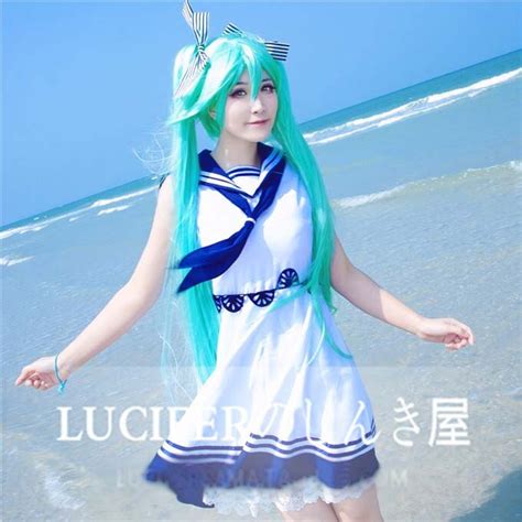 Vocaloid Hatsune Miku Vocaloid Cos Dress Sailor Suit Summer Style