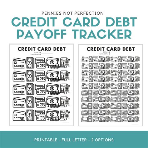 Credit Card Debt Payoff Tracker Credit Card Debt Tracker Printable Pdf