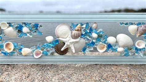 Beach Glass Window Beach Glass And Shells In Frame 9x31 Beach Glass Beach Glass Art Beach
