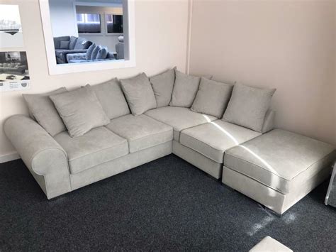 Corner Sofa For Sale Fabric Light Grey In Leicester Leicestershire Gumtree