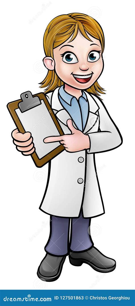 Cartoon Scientist Or Lab Technician Character Stock Vector