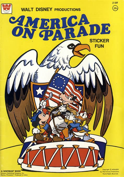 vintage disneyland tickets america on parade sticker fun 1975