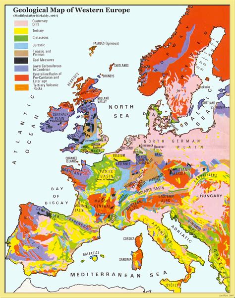 Western Europe Geology Map Western Europe • Mappery