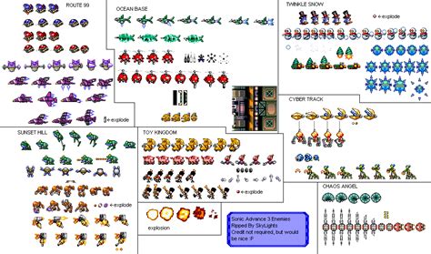 The Spriters Resource Full Sheet View Sonic Advance 3 Badniks