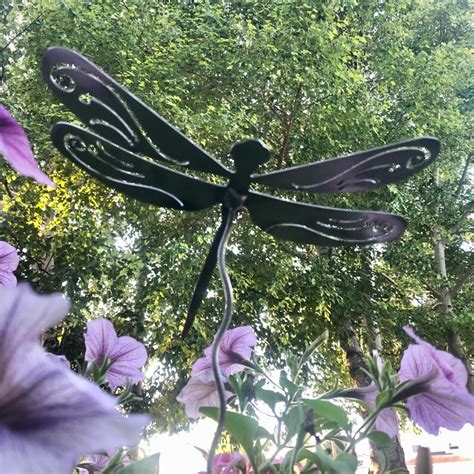 Yard Art Dragonfly Yard Art Garden Decoration Etsy