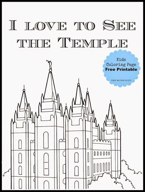 Salt Lake Temple Coloring Page Free Printable Lds Coloring Pages