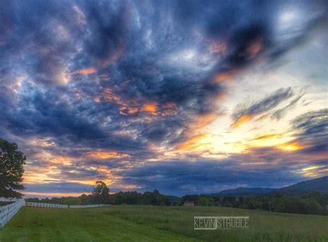 Beautiful Virginia Sunset Landscape Spann Stormhour